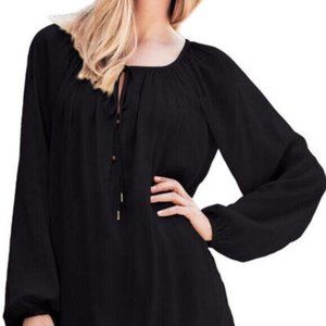 Ellos Tie Neck Peasant Tunic Size Small 10-12